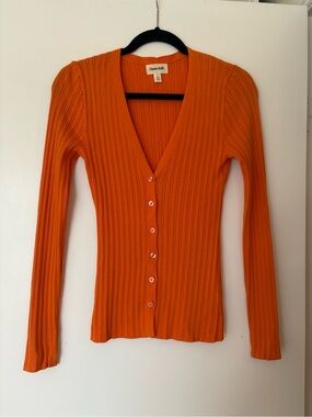 Ribbed V-Neck Cardigan